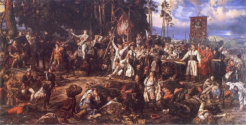 Jan Matejko The Battle of Raclawice, a major battle of the Kosciuszko Uprising oil painting picture